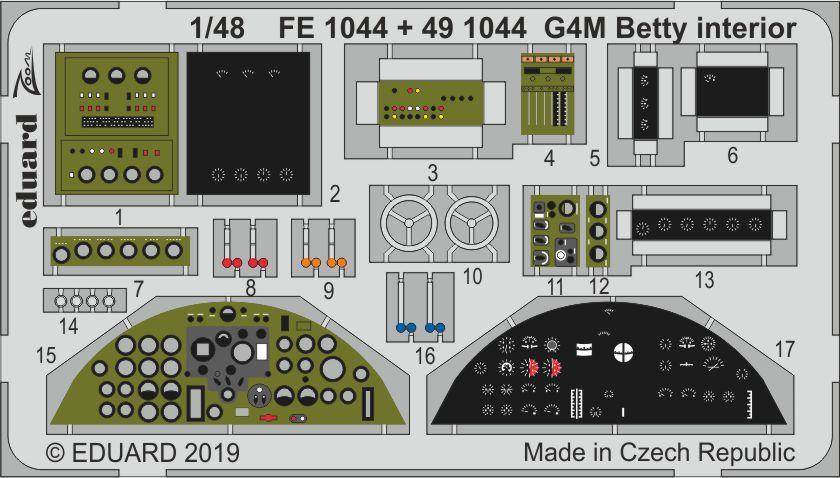 Eduard 491044 1:48 Mitsubishi G4M1 'Betty' Interior