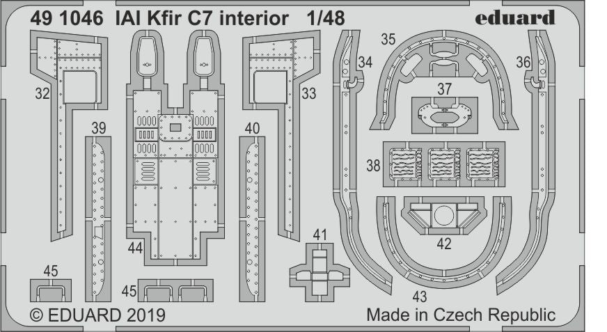 Eduard 491046 1:48 IAI-2/C-7 Kfir Interior