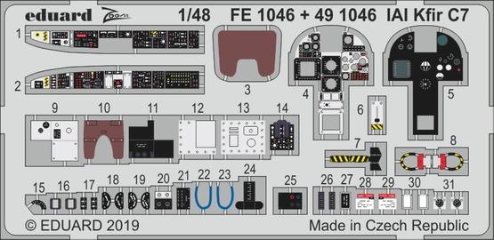 Eduard 491046 1:48 IAI-2/C-7 Kfir Interior