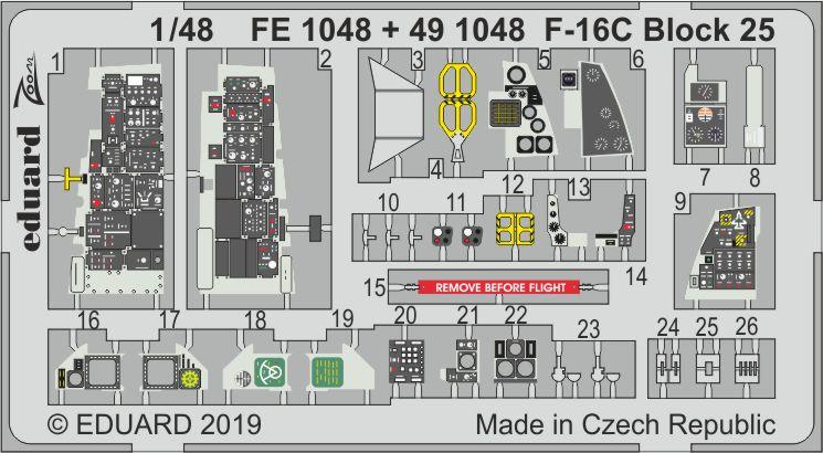 Eduard 491048 1:48 Lockheed-Martin F-16C Block 25 Detailing Set