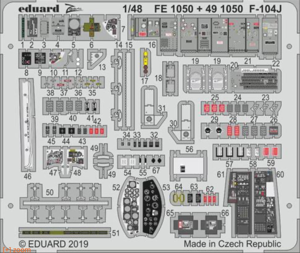 Eduard 491050 1:48 Lockheed F-104J Starfighter Detailing Set