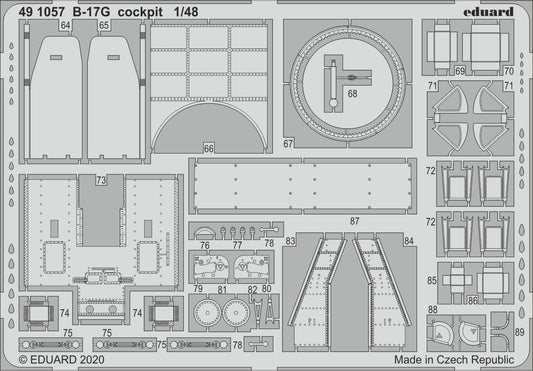 Eduard 491057 1:48 Boeing B-17G Flying Fortress cockpit