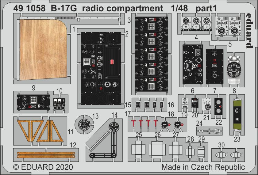 Eduard 491058 1:48 Boeing B-17G Flying Fortress radio compartment