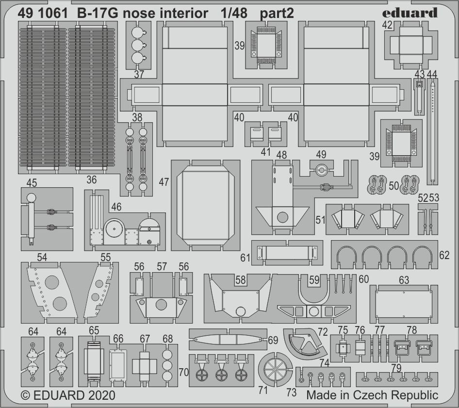 Eduard 491061 1:48 B-17G Flying Fortress nose interior