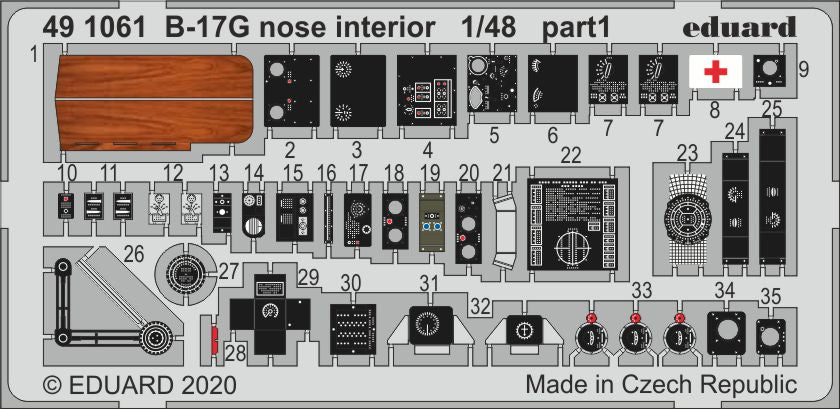 Eduard 491061 1:48 B-17G Flying Fortress nose interior