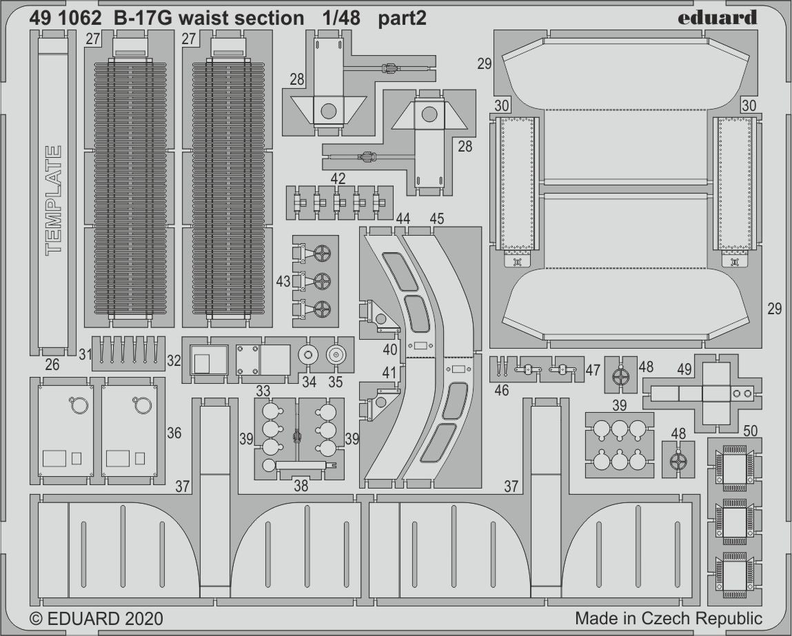 Eduard 491062 1:48 B-17G Flying Fortress waist section