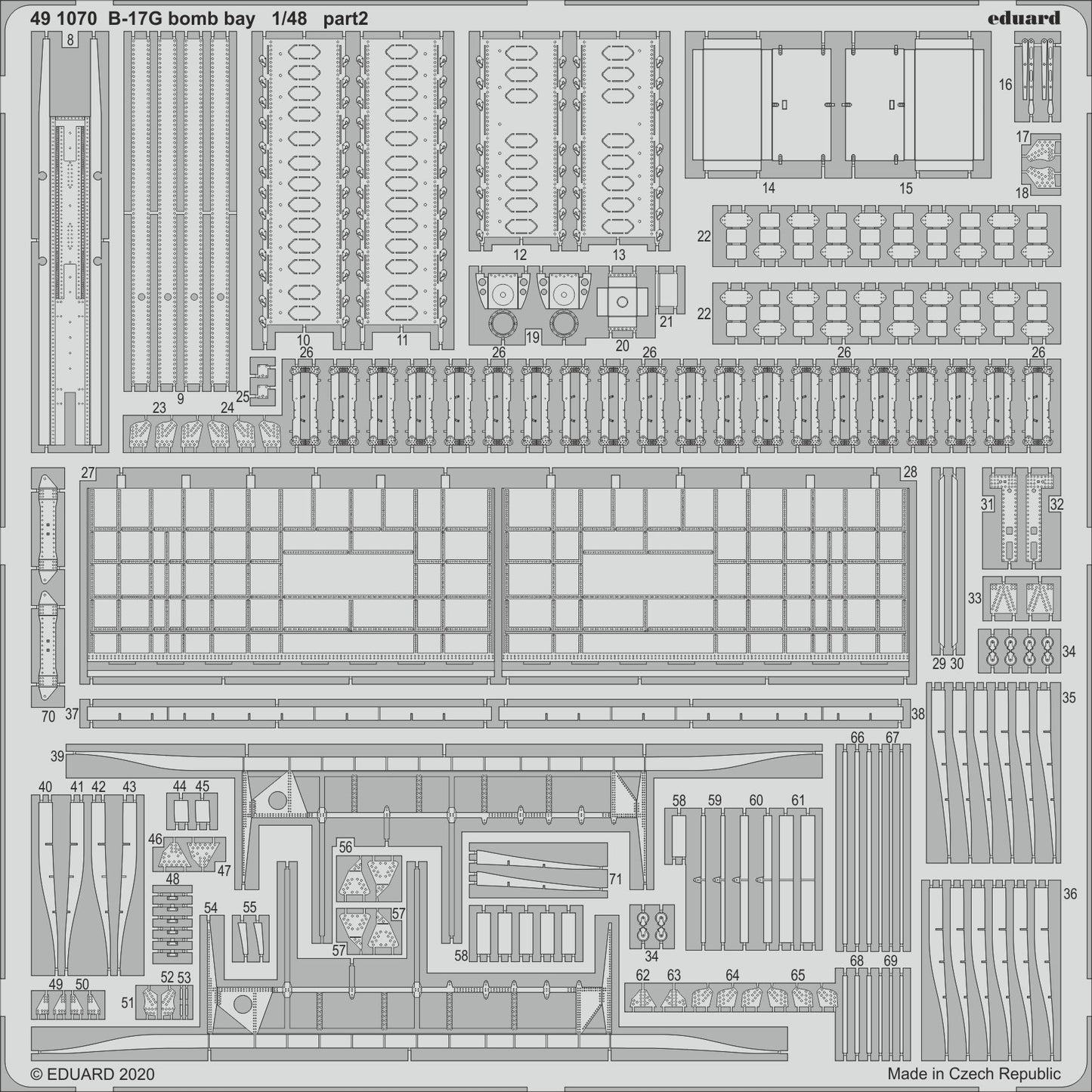 Eduard 491070 1:48 B-17G Flying Fortress bomb bay