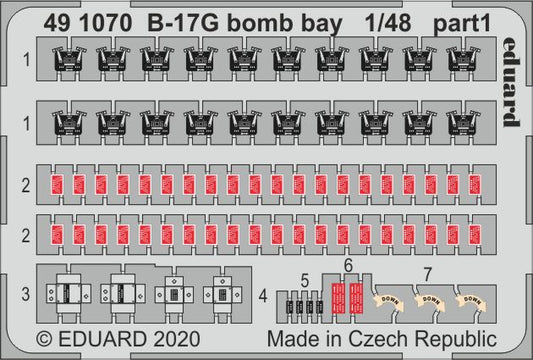 Eduard 491070 1:48 B-17G Flying Fortress bomb bay