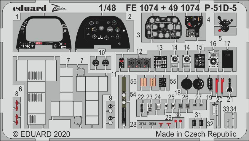 Eduard 491074 1:48 North-American P-51D-5 Mustang Interior