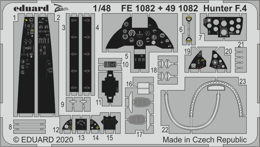 Eduard 491082 1:48 Hawker Hunter F.4 Detailing Set