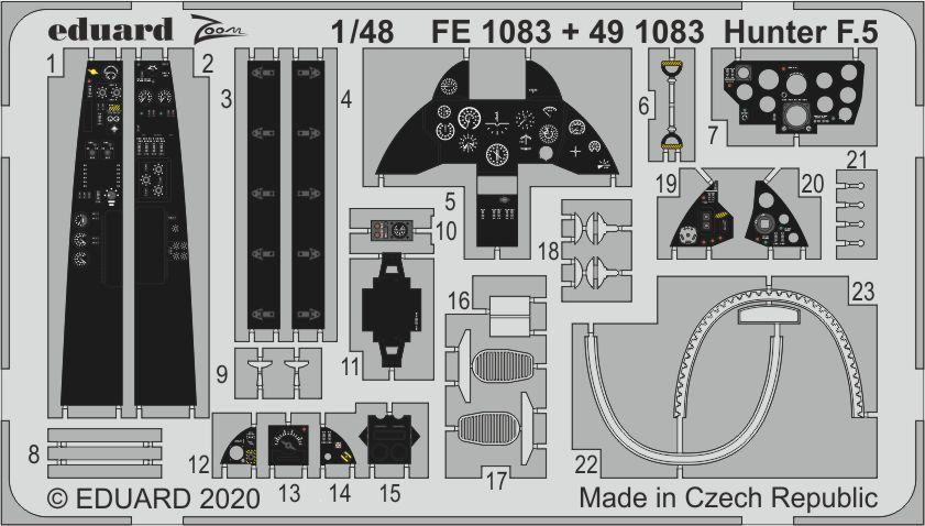 Eduard 491083 1:48 Hawker Hunter F.4/F.5 Detailing Set