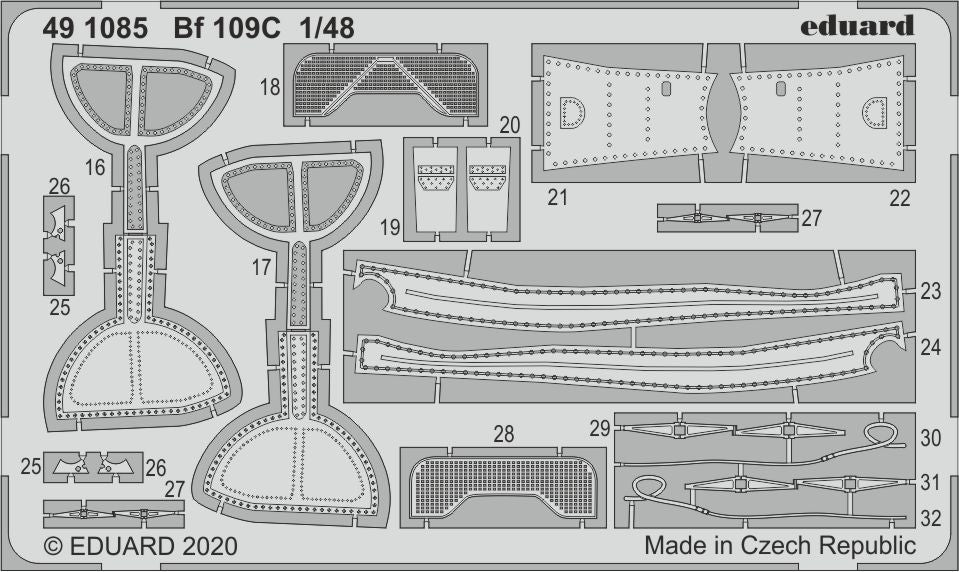 Eduard 491085 1:48 Messerschmitt Bf-109C Detailing Set