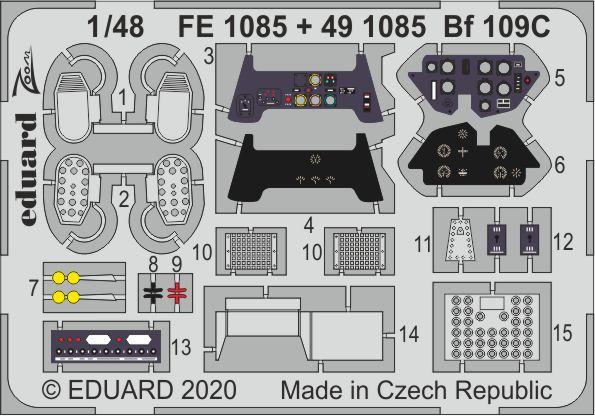 Eduard 491085 1:48 Messerschmitt Bf-109C Detailing Set