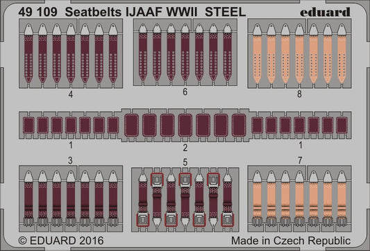 Eduard 49109 1:48 Seatbelts IJAAF WWII STEEL