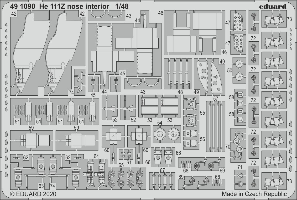 Eduard 491090 1:48 Heinkel He-111Z 'Zwilling' Nose Interior