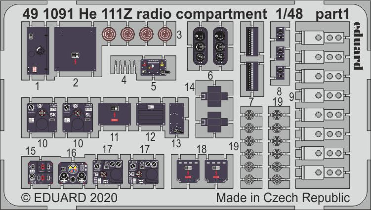 Eduard 491091 1:48 Heinkel He-111Z 'Zwilling' Radio Compartment