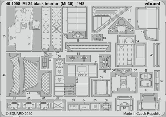 Eduard 491098 1:48 Mil Mi-24V/VP Interior Black (Mil Mi-35)