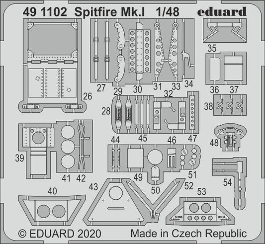 Eduard 491102 1:48 Supermarine Supermarine Mk.I Detailing Set