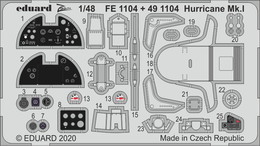 Eduard 491104 1:48 Hawker Hurricane Mk.I Detailing Set