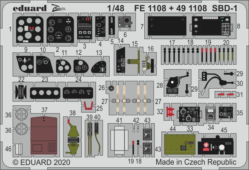 Eduard 491108 1:48 Douglas SBD-1 Dauntless Detailing Set