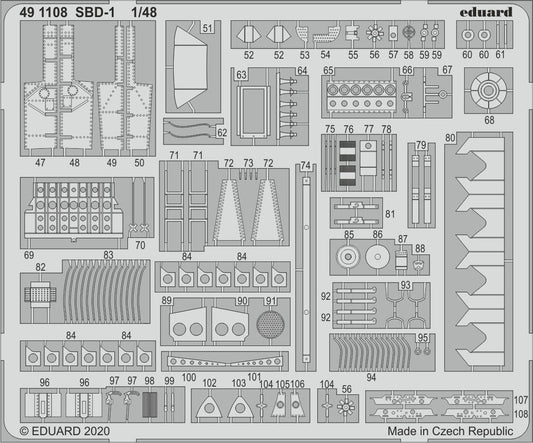 Eduard 491108 1:48 Douglas SBD-1 Dauntless Detailing Set