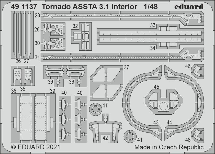 Eduard 491137 1:48 Panavia Tornado ASSTA 3.1 interior