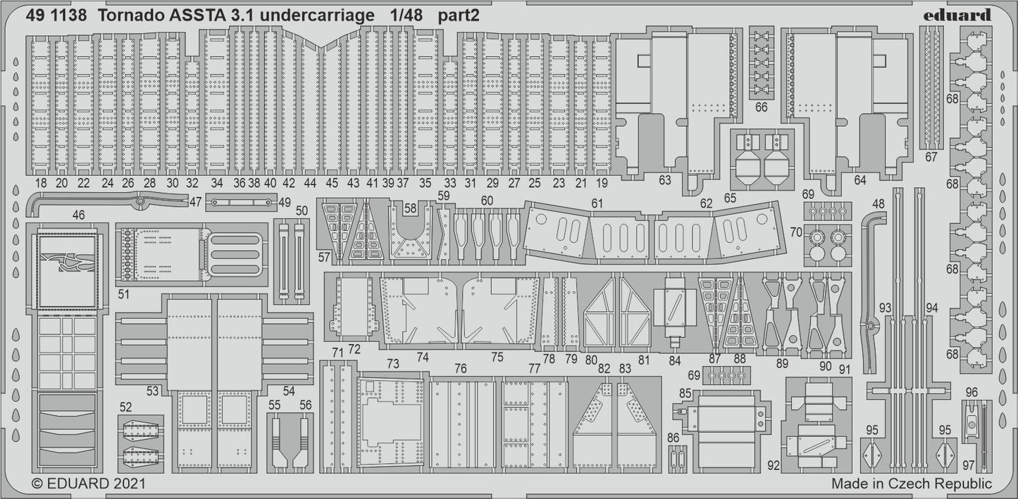 Eduard 491138 1:48 Panavia Tornado ASSTA 3.1 undercarriage