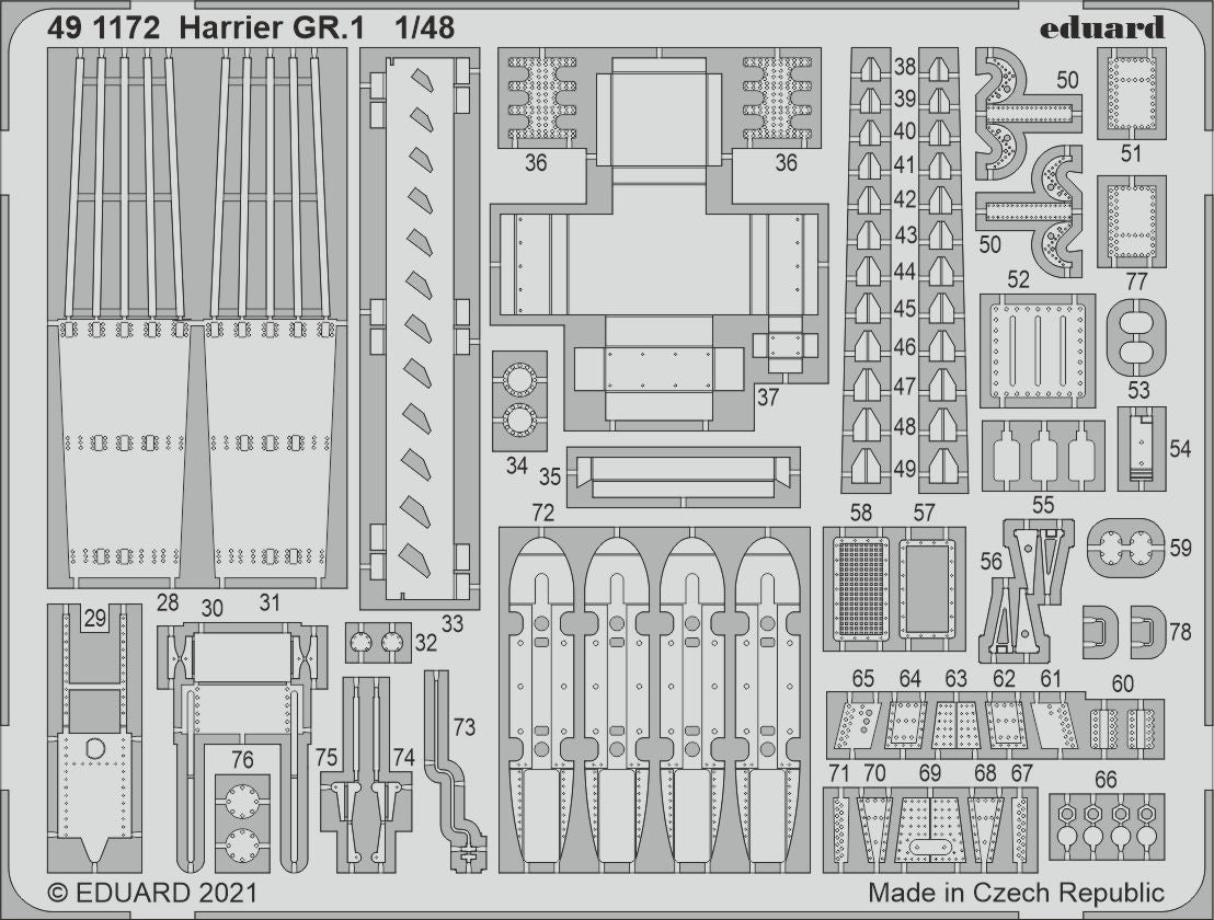 Eduard 491172 1:48 BAe Harrier GR.1 1/48 Detailing Set