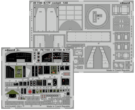 Eduard 491180 1:48 B-17F Flying Fortress cockpit