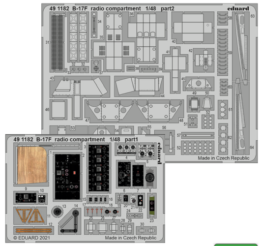 Eduard 491182 1:48 Boeing B-17F Flying Fortress radio compartment