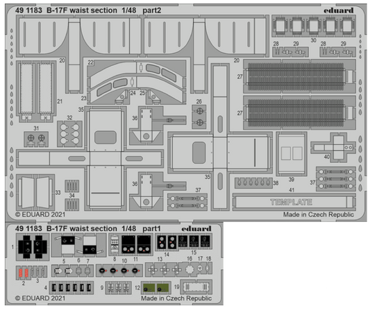 Eduard 491183 1:48 Boeing B-17F Flying Fortress waist section