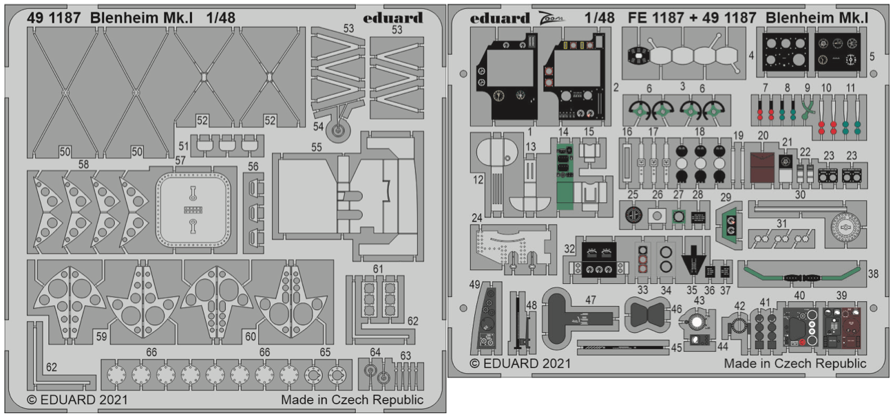 Eduard 491187 1:48 Bristol Blenheim Mk.I