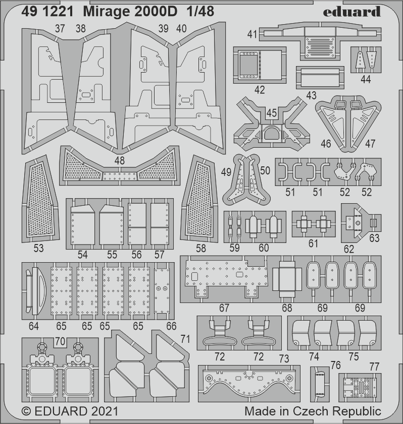 Eduard 491221 1:48 Dassault Mirage 2000D Detailing Set