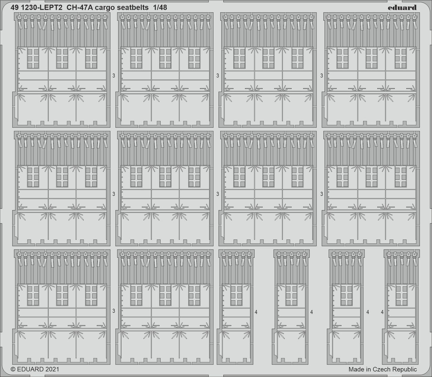 Eduard 491230 1:48 Boeing CH-47A Chinook Cargo Seatbelts