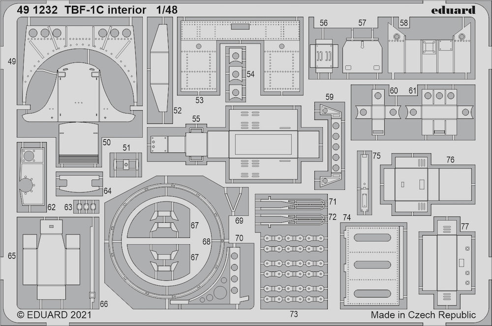Eduard 491232 1:48 Grumman TBF-1C Avenger Interior