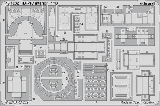 Eduard 491232 1:48 Grumman TBF-1C Avenger Interior