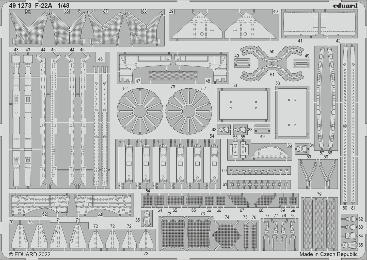 Eduard 491273 1:48 Lockheed-Martin F-22A Detailing Set