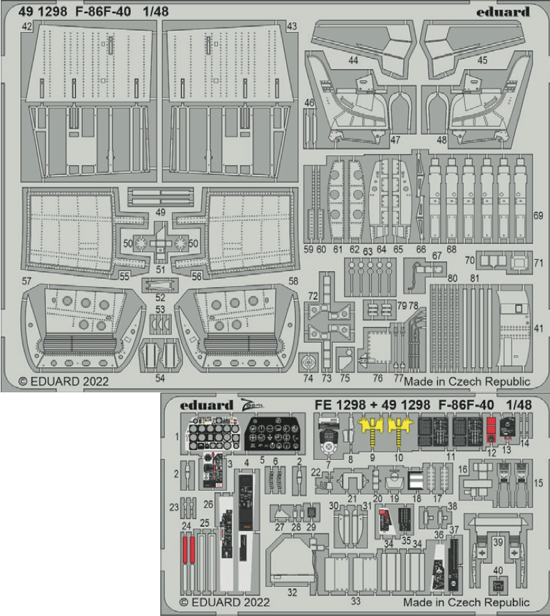 Eduard 491298 1:48 North-American F-86F-40 Sabre Detailing Set