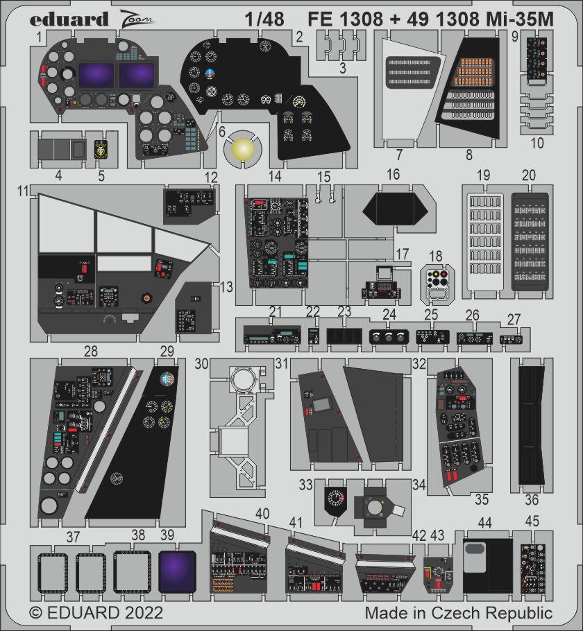 Eduard 491308 1:48 MiL Mi-35M Interior