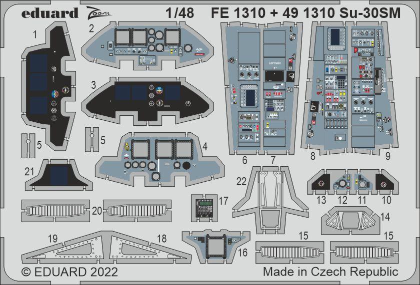 Eduard 491310 1:48 Sukhoi Su-30SM Detailing Set