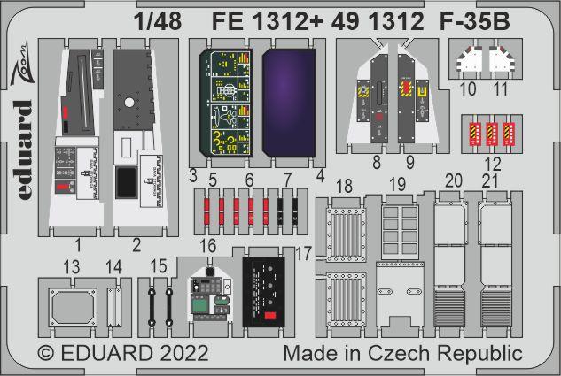 Eduard 491312 1:48 Lockheed-Martin F-35B Lightning II Detailing Set