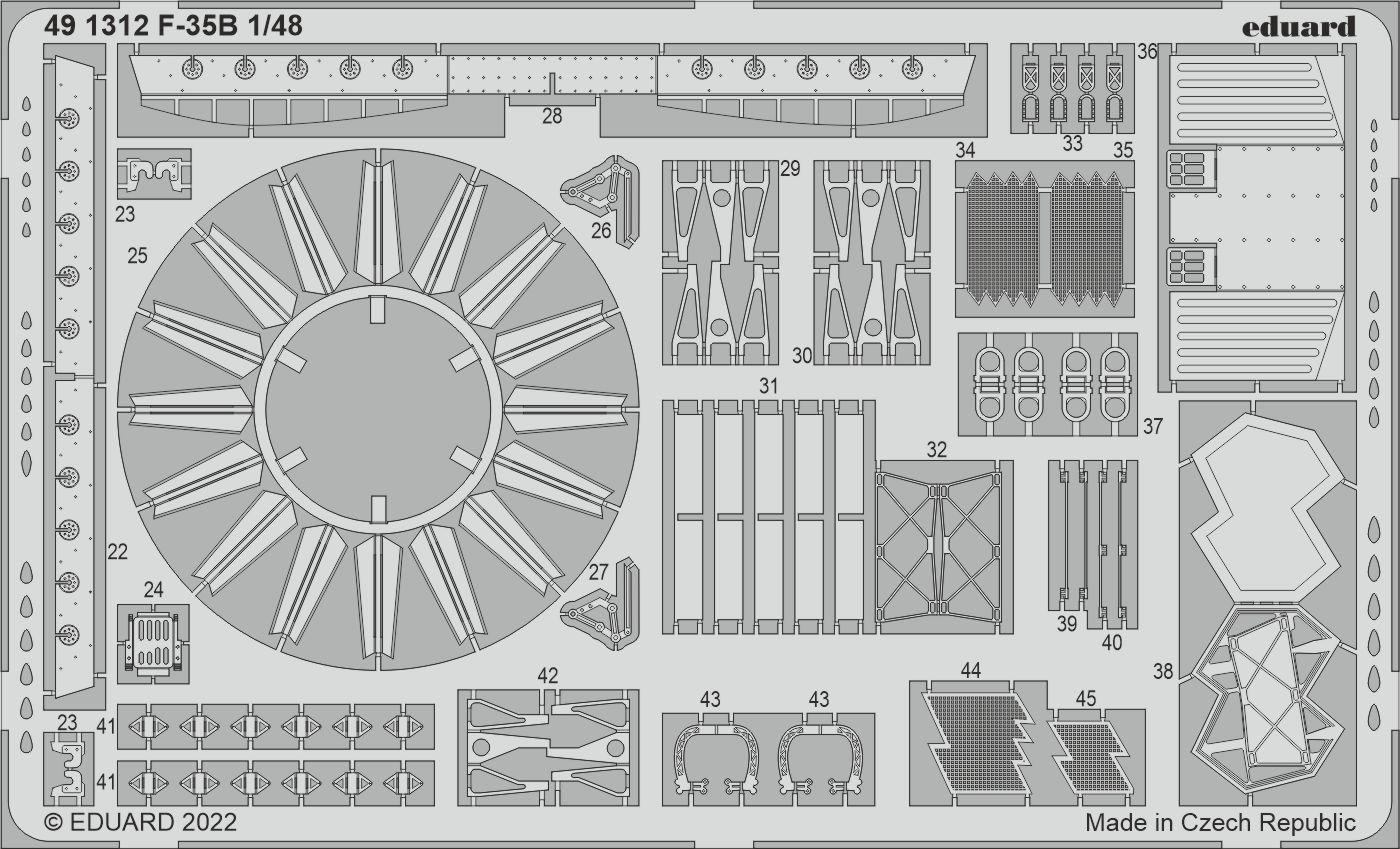 Eduard 491312 1:48 Lockheed-Martin F-35B Lightning II Detailing Set