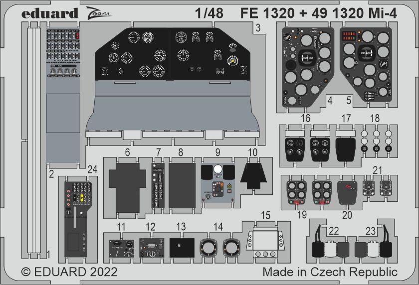 Eduard 491320 1:48 Mil Mi-4 Detailing Set