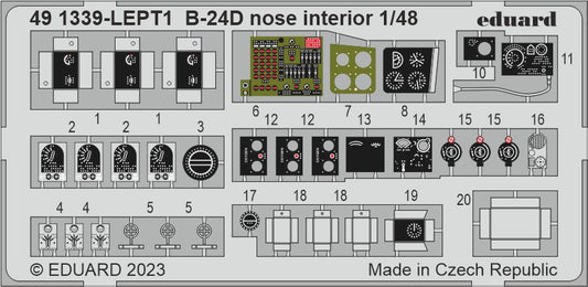 Eduard 491339 1:48 Consolidated B-24D Liberator nose interior