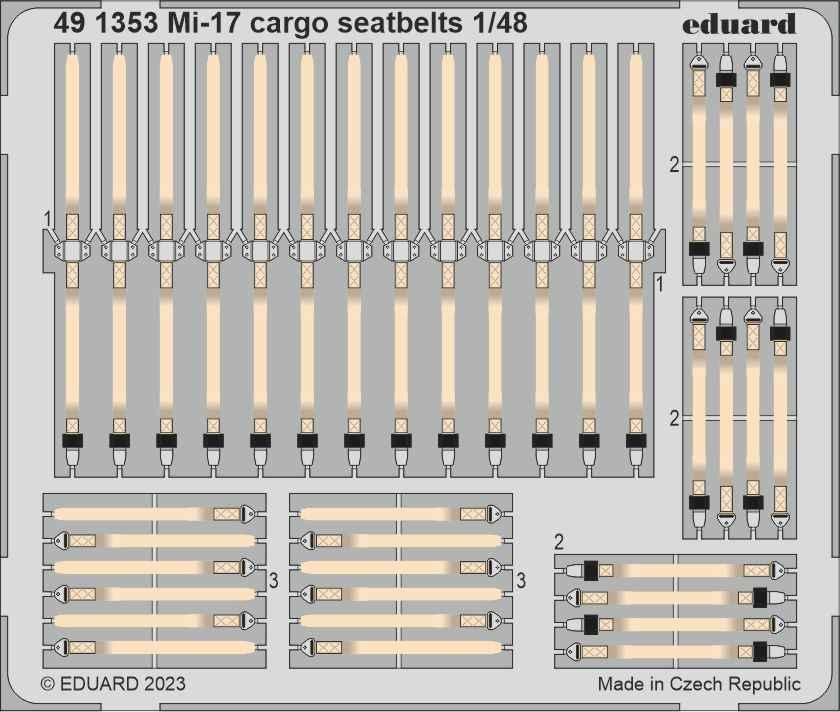 Eduard 491353 1:48 Mil Mi-17 cargo seatbelts to be used with Avant Garde