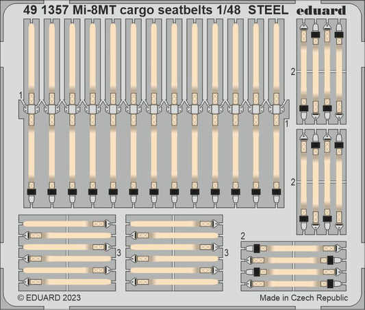 Eduard 491357 1:48 Mil Mi-8MT cargo seatbelts STEEL to be used with Trumpeter