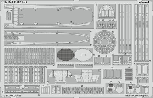 Eduard 491369 1:48 F-16D Block 30 to be used with Kinetic