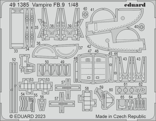 Eduard 491385 1:48 de Havilland Vampire FB.9 for Airfix