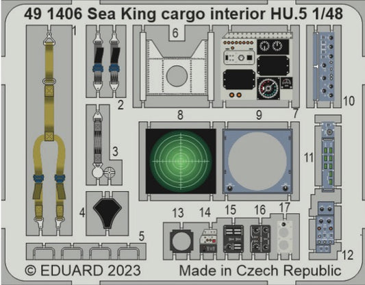 Eduard 491406 1:48 Westland Sea King HU.5 cargo interior
