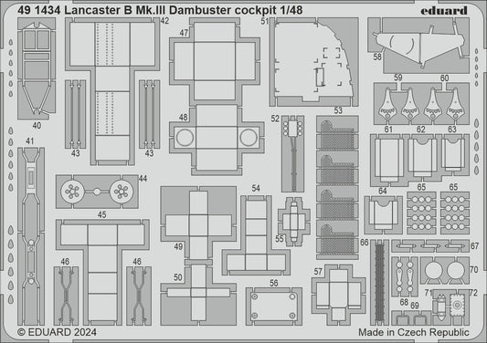 Eduard 491434 1:48 Avro Lancaster B Mk.III Dambuster cockpit